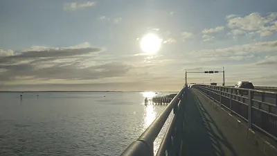 Sunset over St. Joseph Sound from the Dunedin Causeway bridge