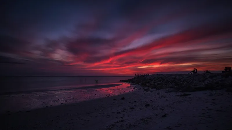 Sunset over Pass-a-Grille Beach (beach view, not the jetty)