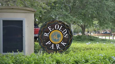 R.E. Olds Park entrance sign in Oldsmar