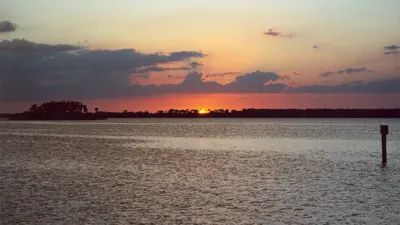 Sunset over St. Joseph Sound from the Dunedin Marina fishing pier